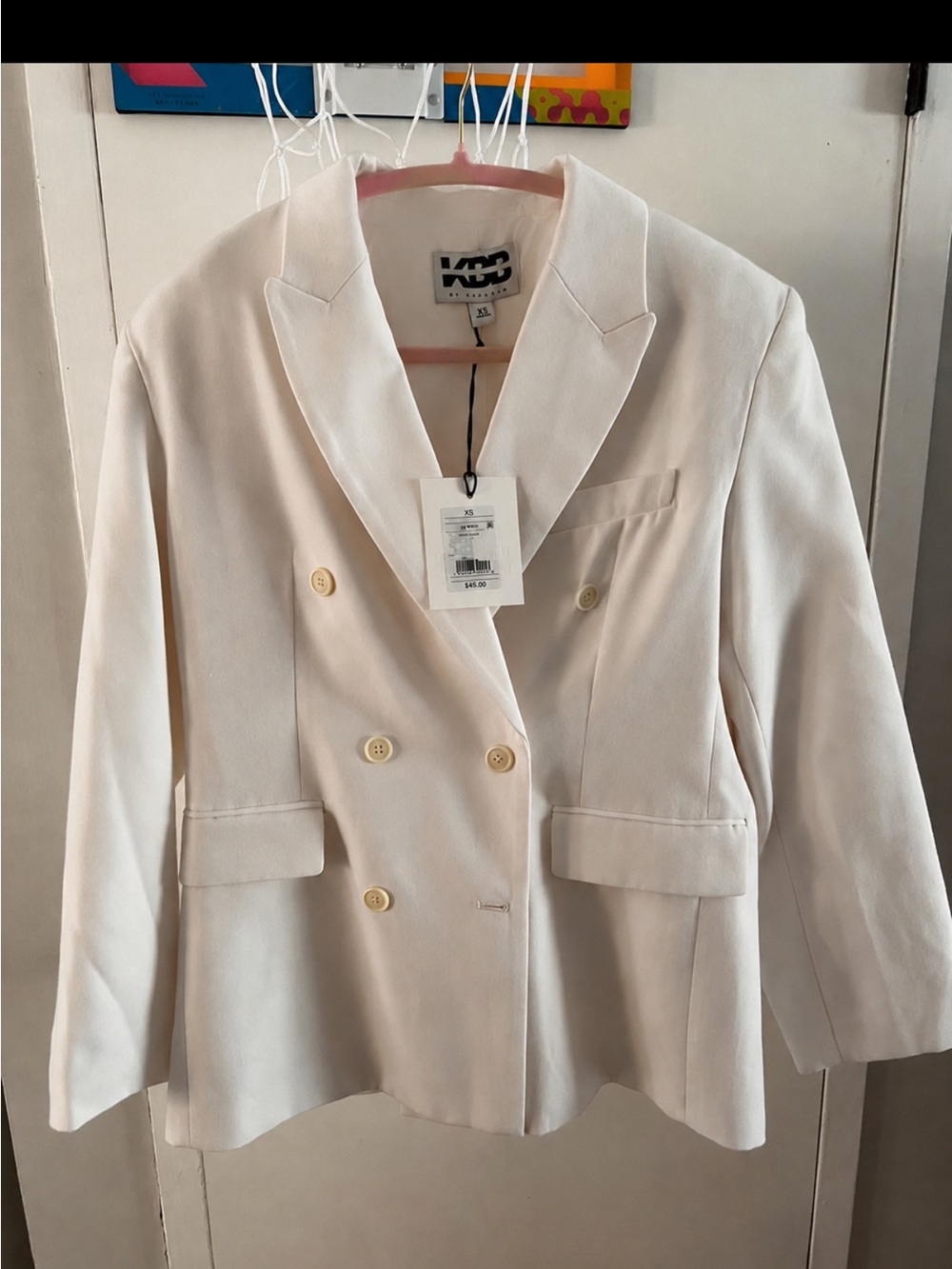 DC Cream Double-Breasted Women's Blazer